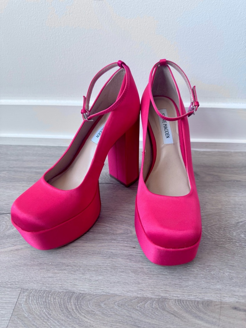 Steve Madden Hot Pink Platform Mary Jane Heels